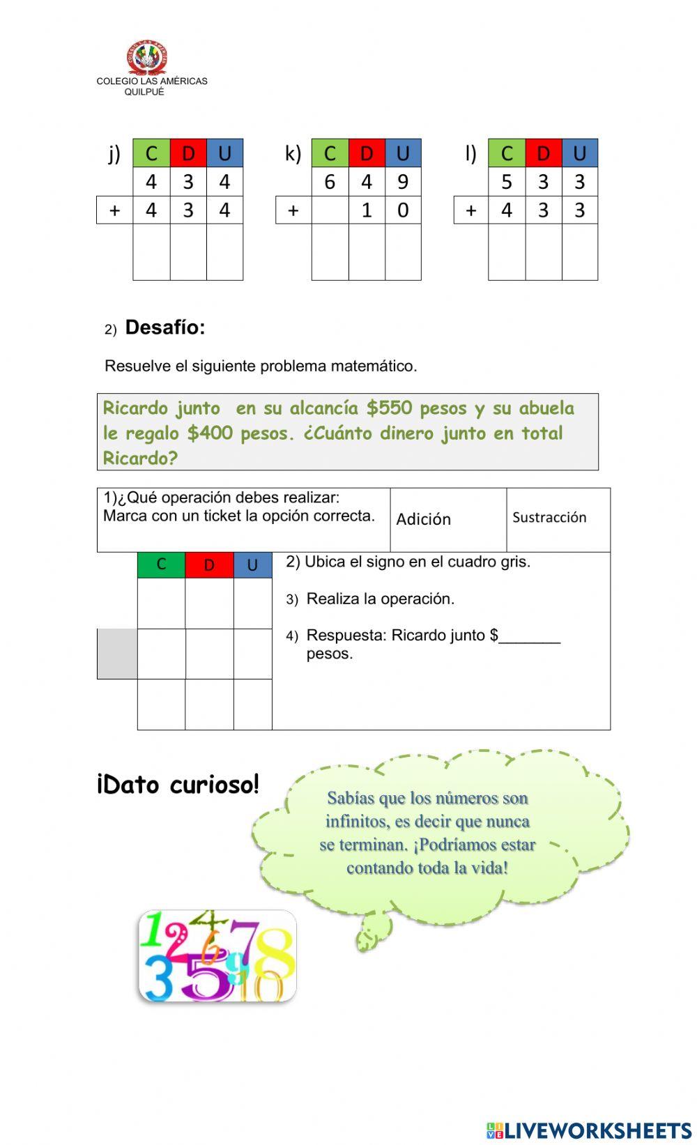 Adiciones sin reserva