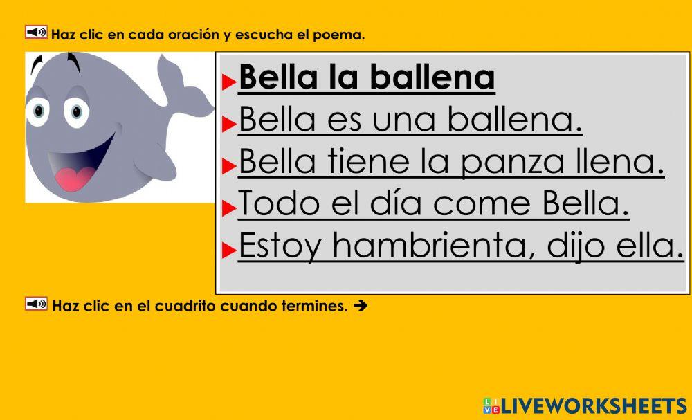 Bella la ballena: Escucha
