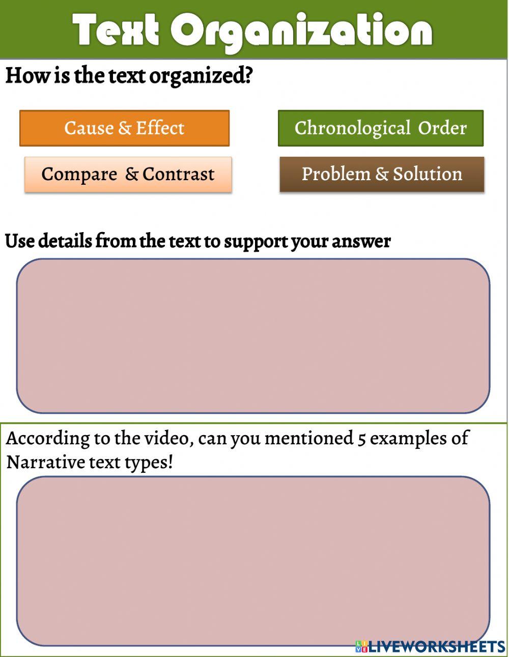 Exit ticket narrative text