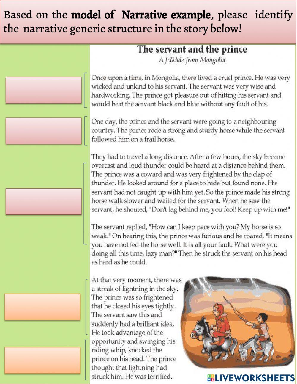 Exit ticket narrative text