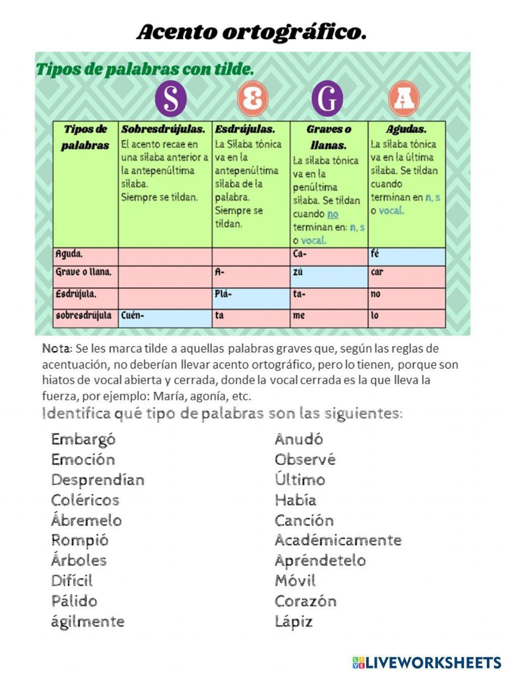 Acento ortográfico.