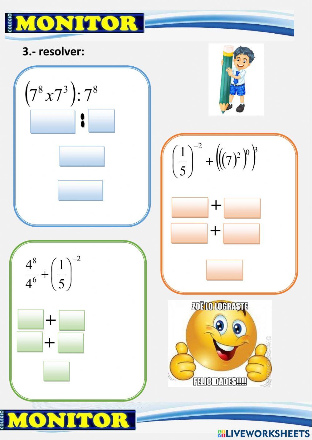 Teoría de Exponentes