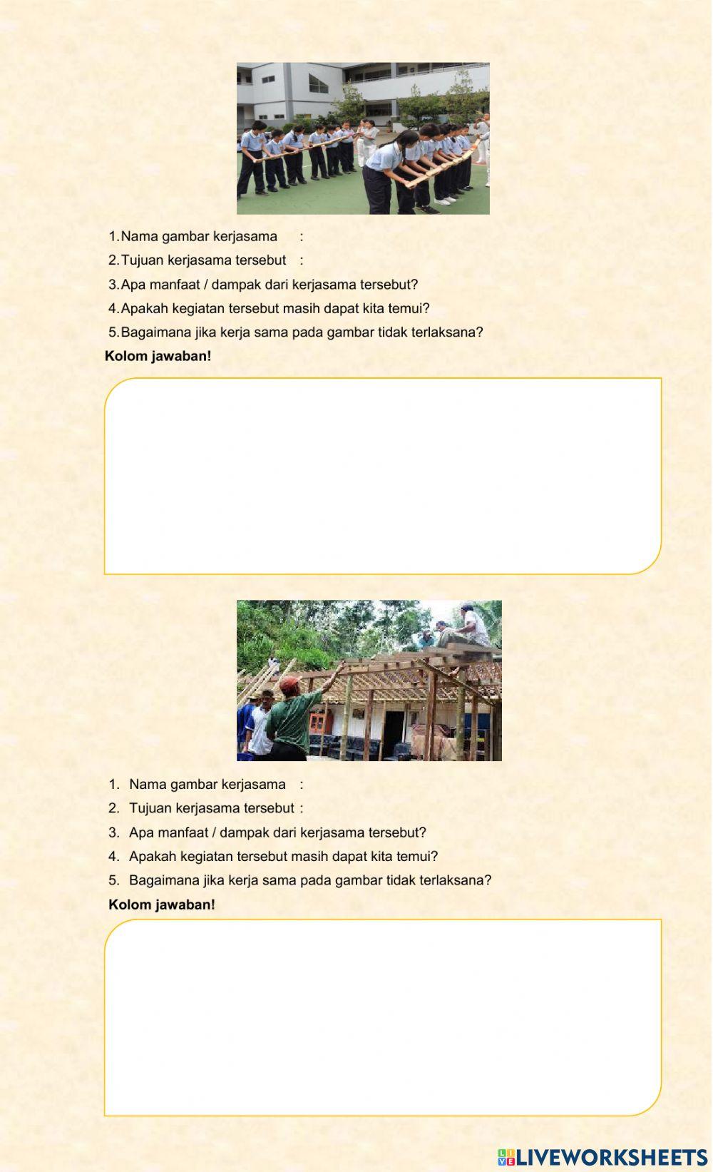 Kerjasama dalam berbagai bidang kehidupan