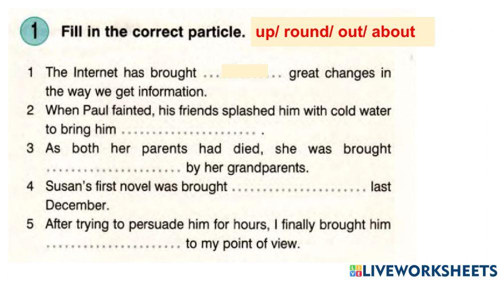 Phrasal verbs 1-3 (R-5)