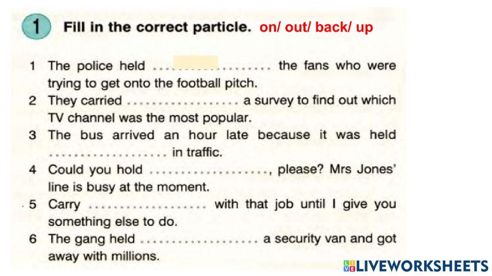 Phrasal verbs 1-3 (R-5)