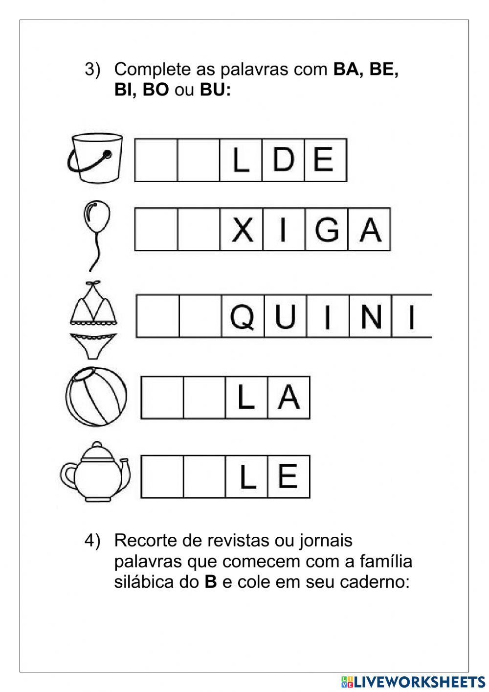 Família silábica B