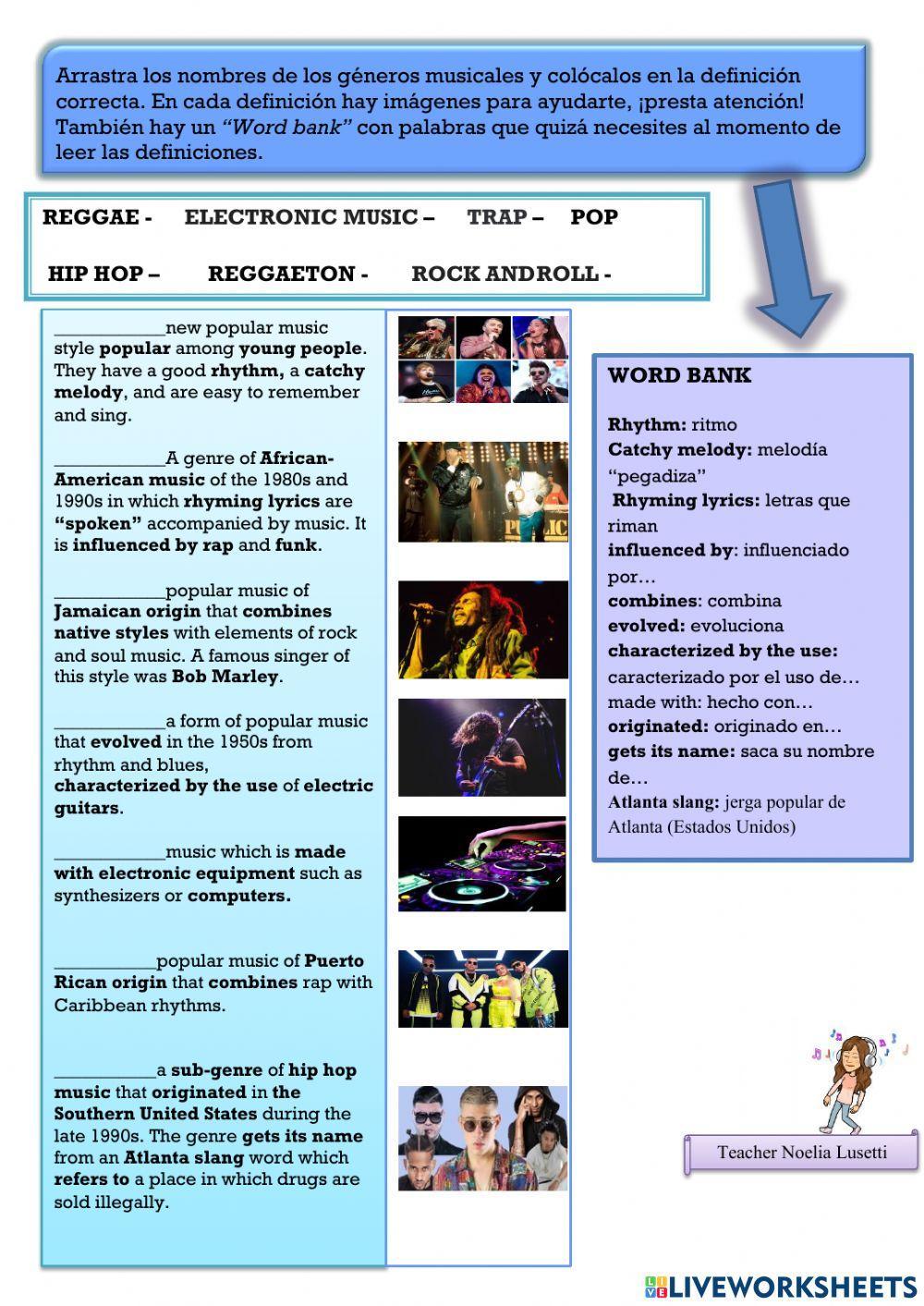 Music genre definitions