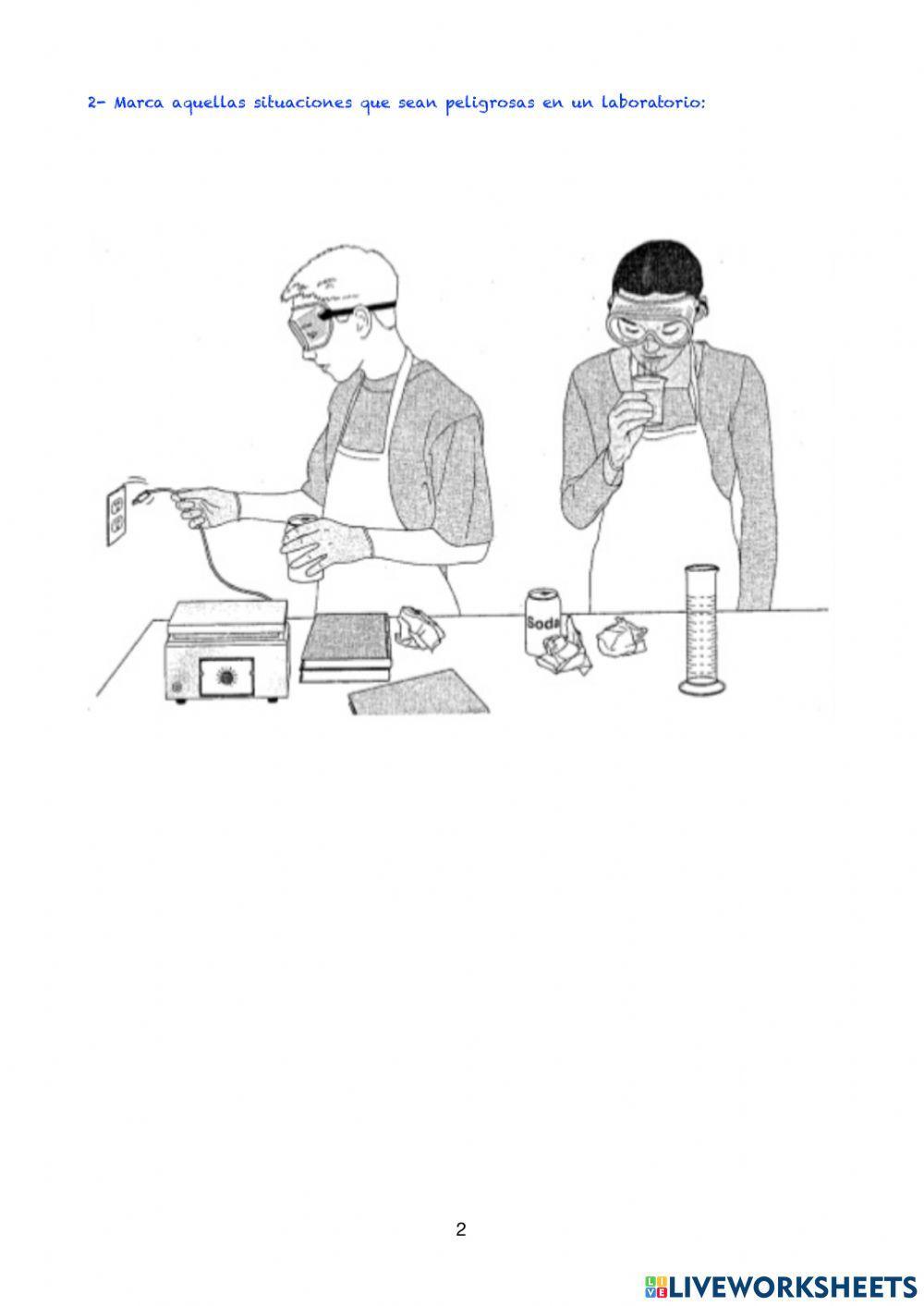 Pictogramas, seguridad, material de laboratorio (II).