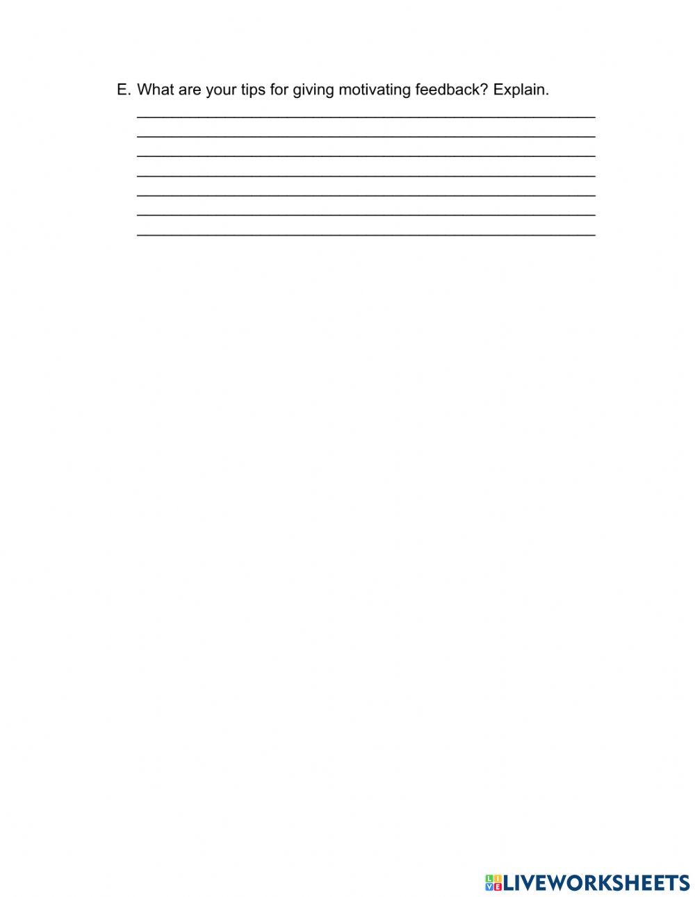 Giving and receiving positive feedback