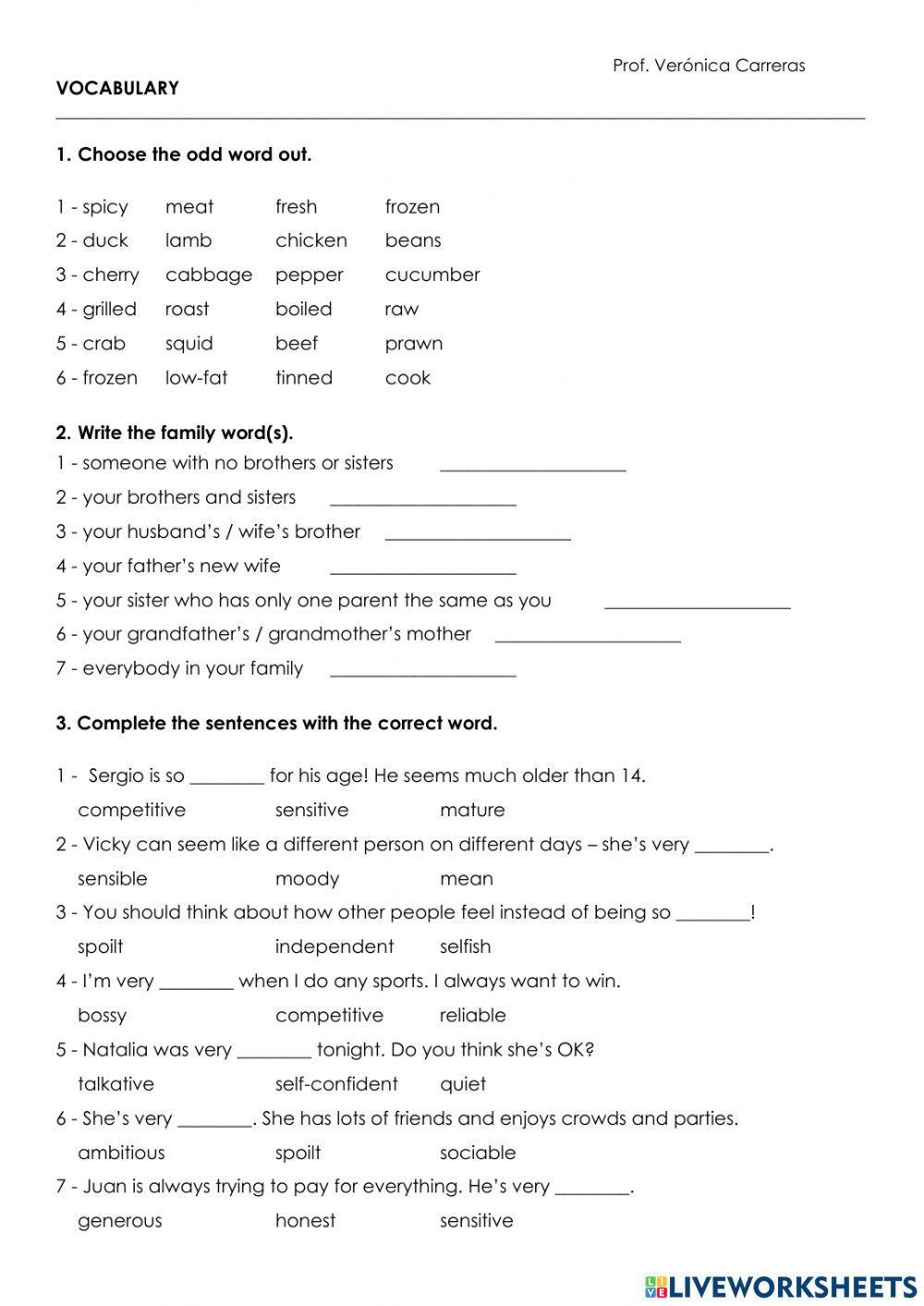 TEST – EF 4th Ed. – Intermediate - UNIT 1