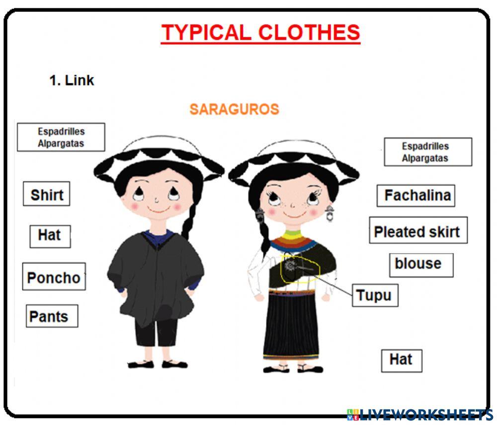 Typical clothes in ecuador