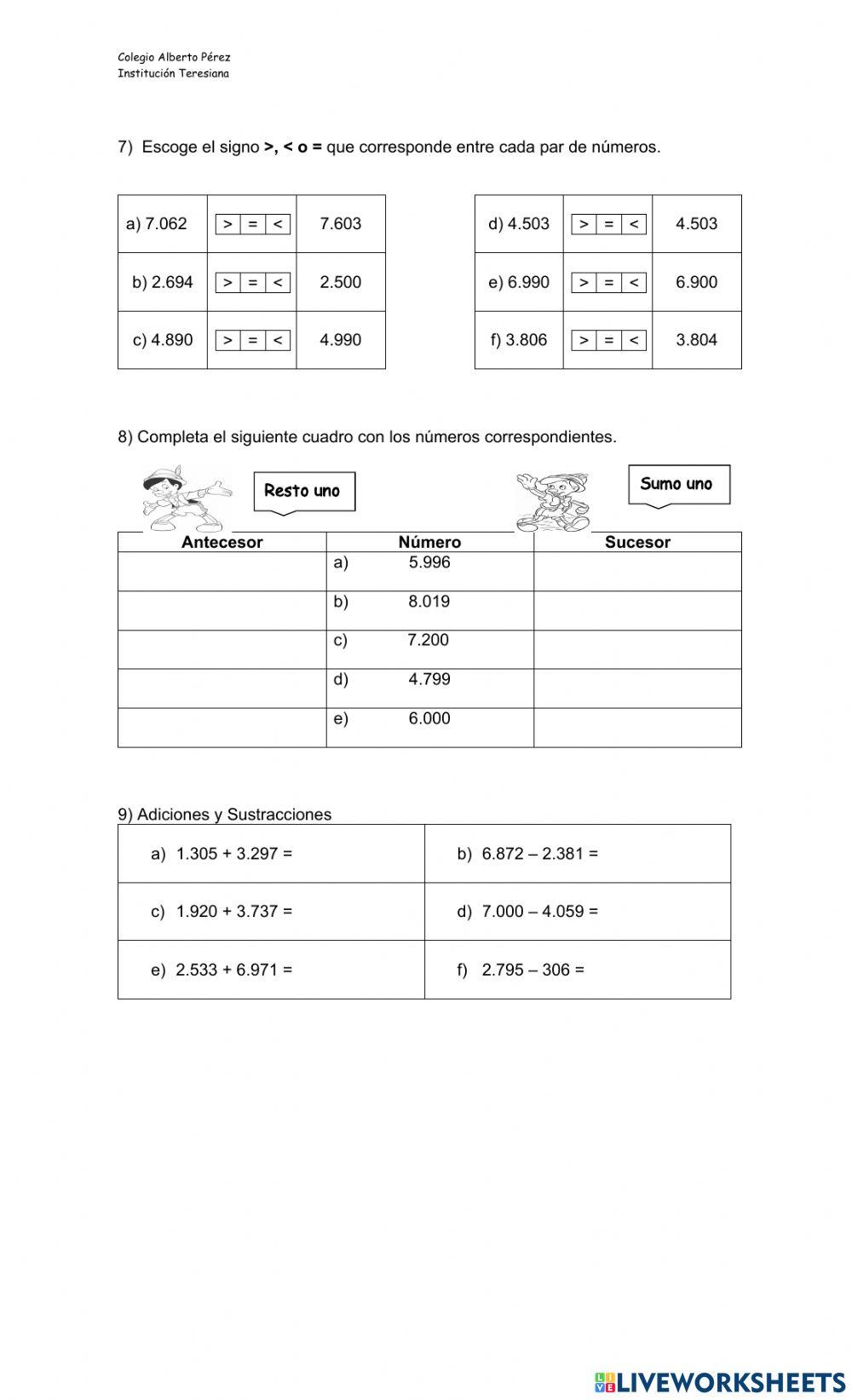Numeración y Operatoria