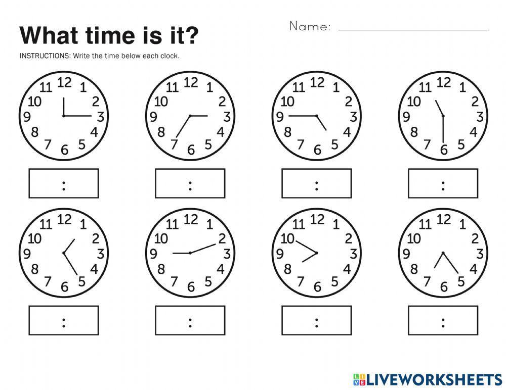 Telling the time in English