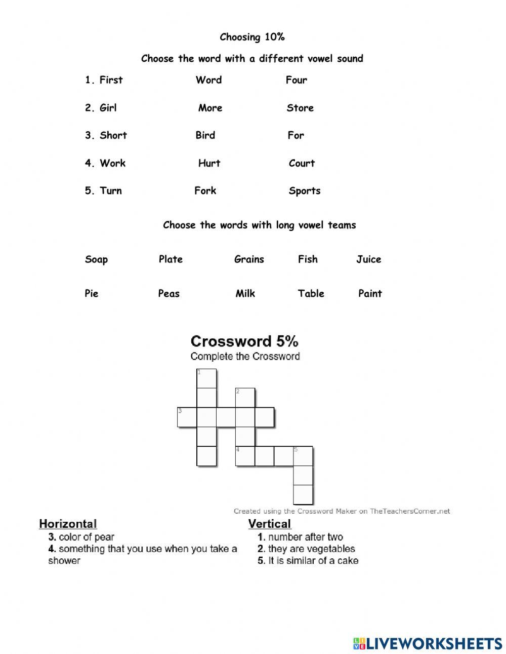 Phonics-Spelling Exam