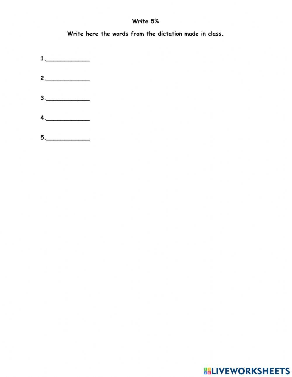 Phonics-Spelling Exam