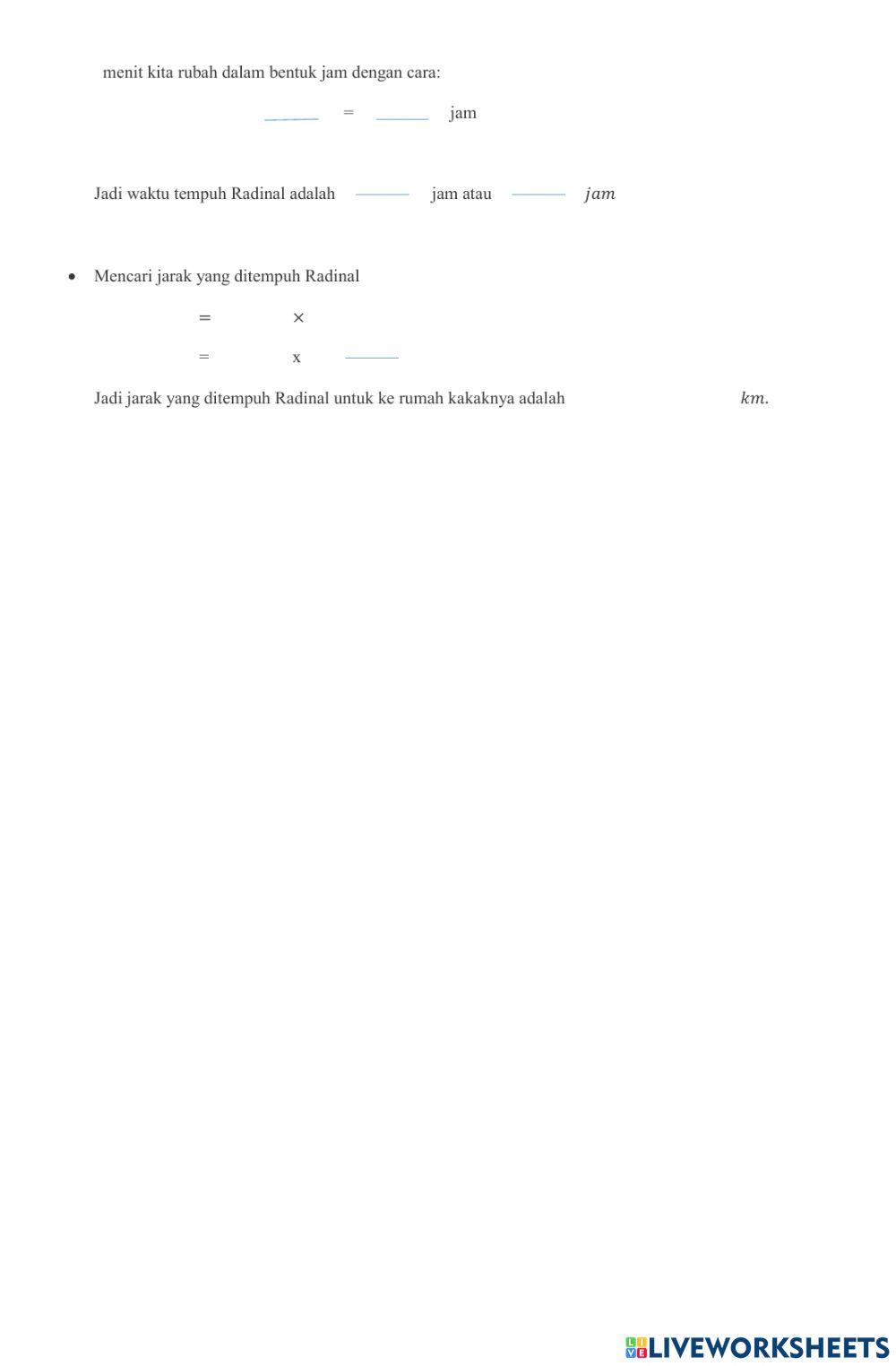 Matematika Kecepatan