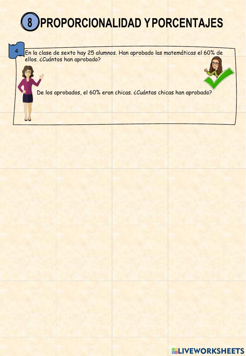 Proporcionalidad y porcentajes