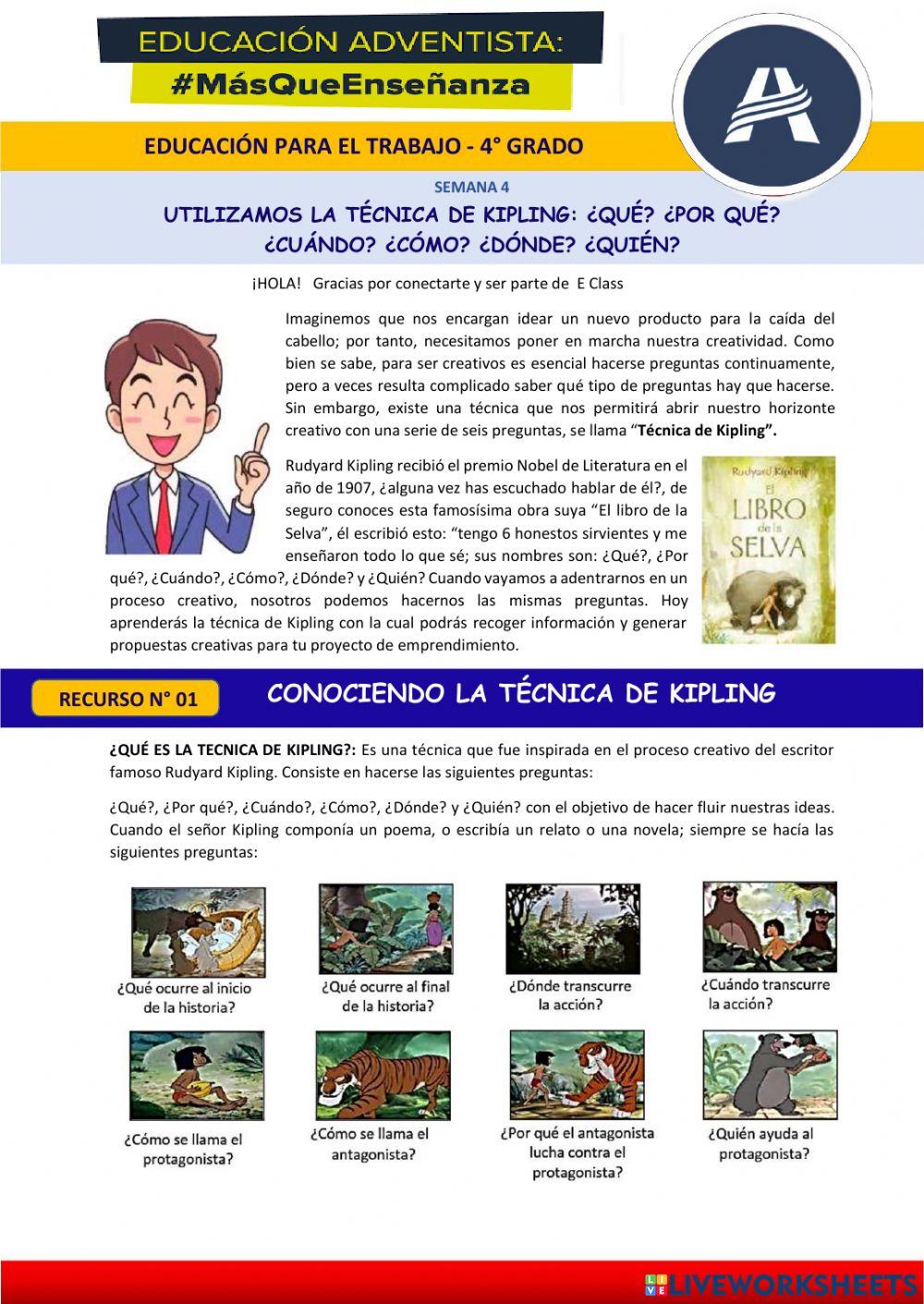 Utilizamos la técnica de kipling