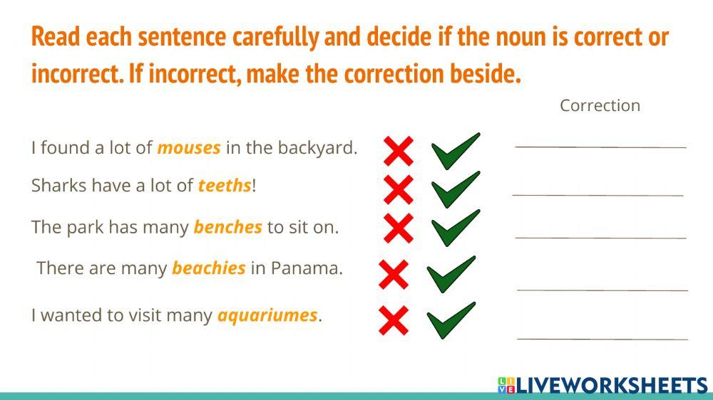 Singular and Plural Nouns