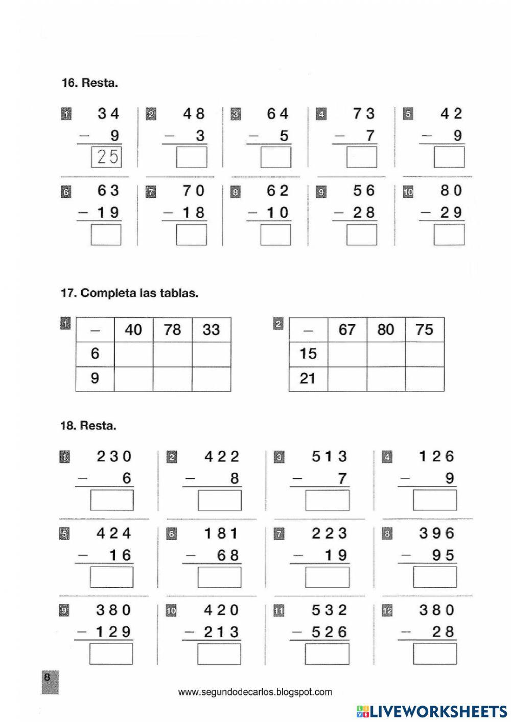 Lección matemáticas