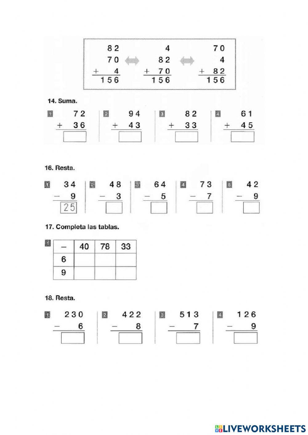 Lección matemáticas