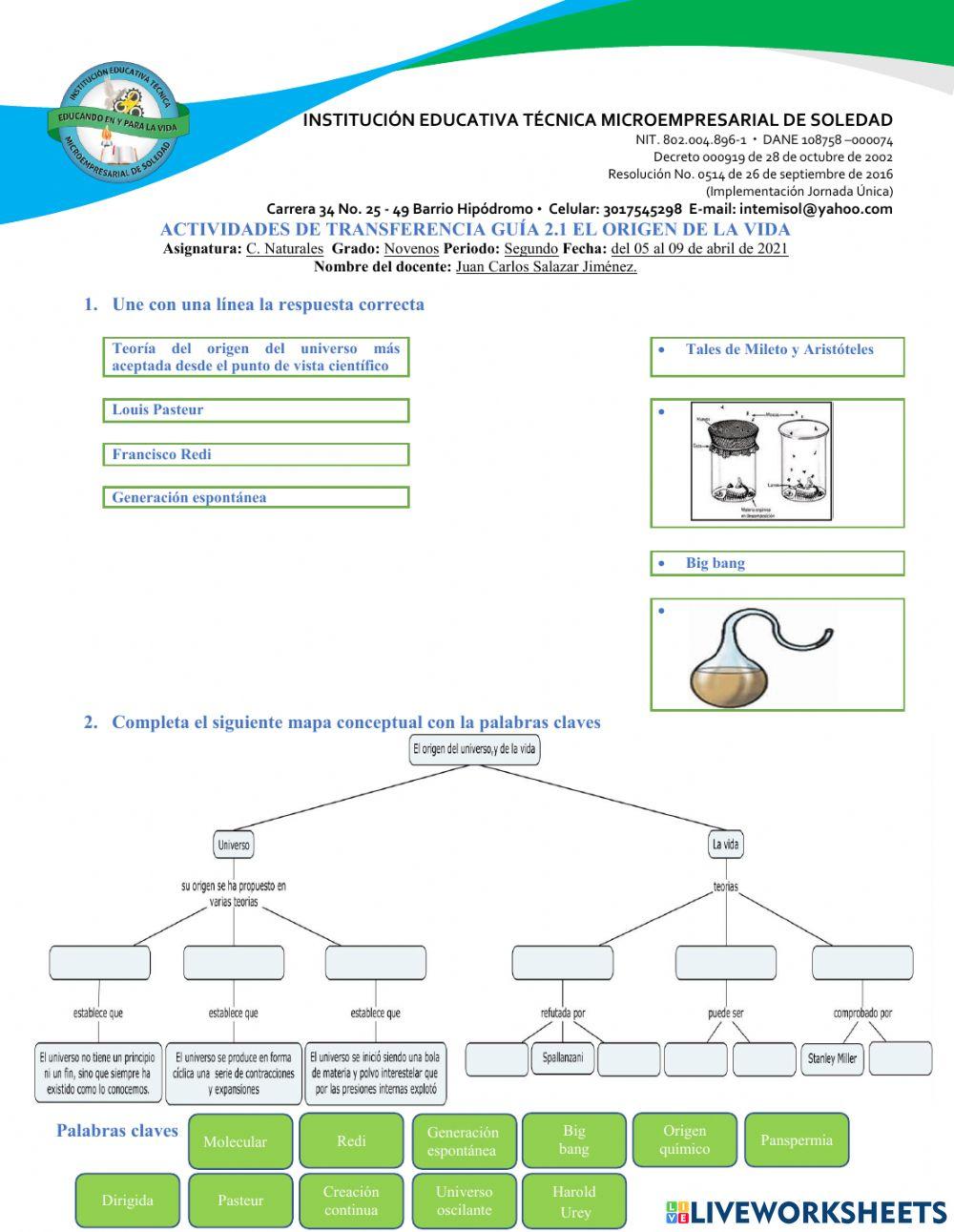 El origen del universo y la vida