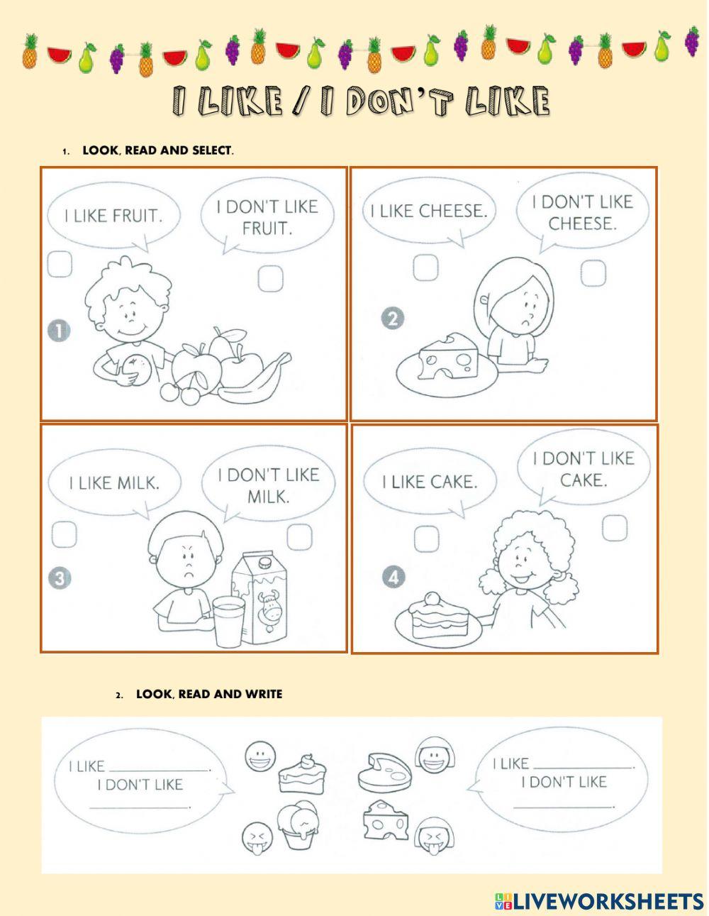 I like - i don't like