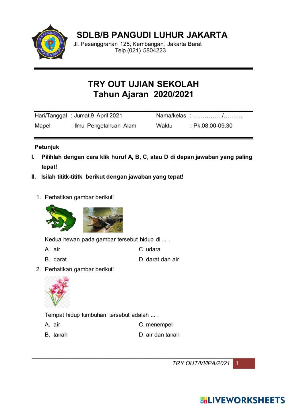 Try Out IPA 1 SDLB-B PL 2021