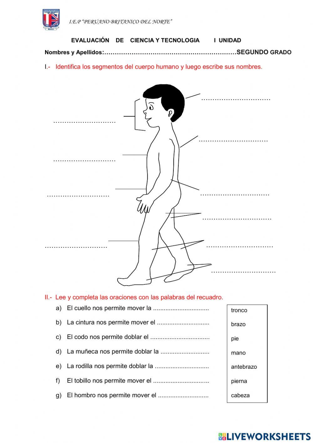 Examen I unidad  Ciencia