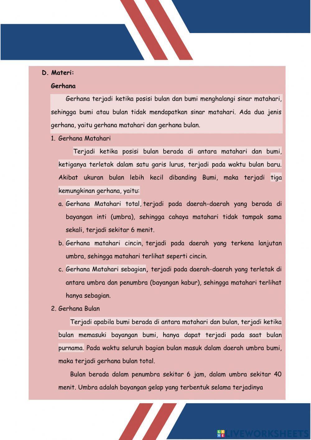 Lkpd gerhana matahari dan bulan