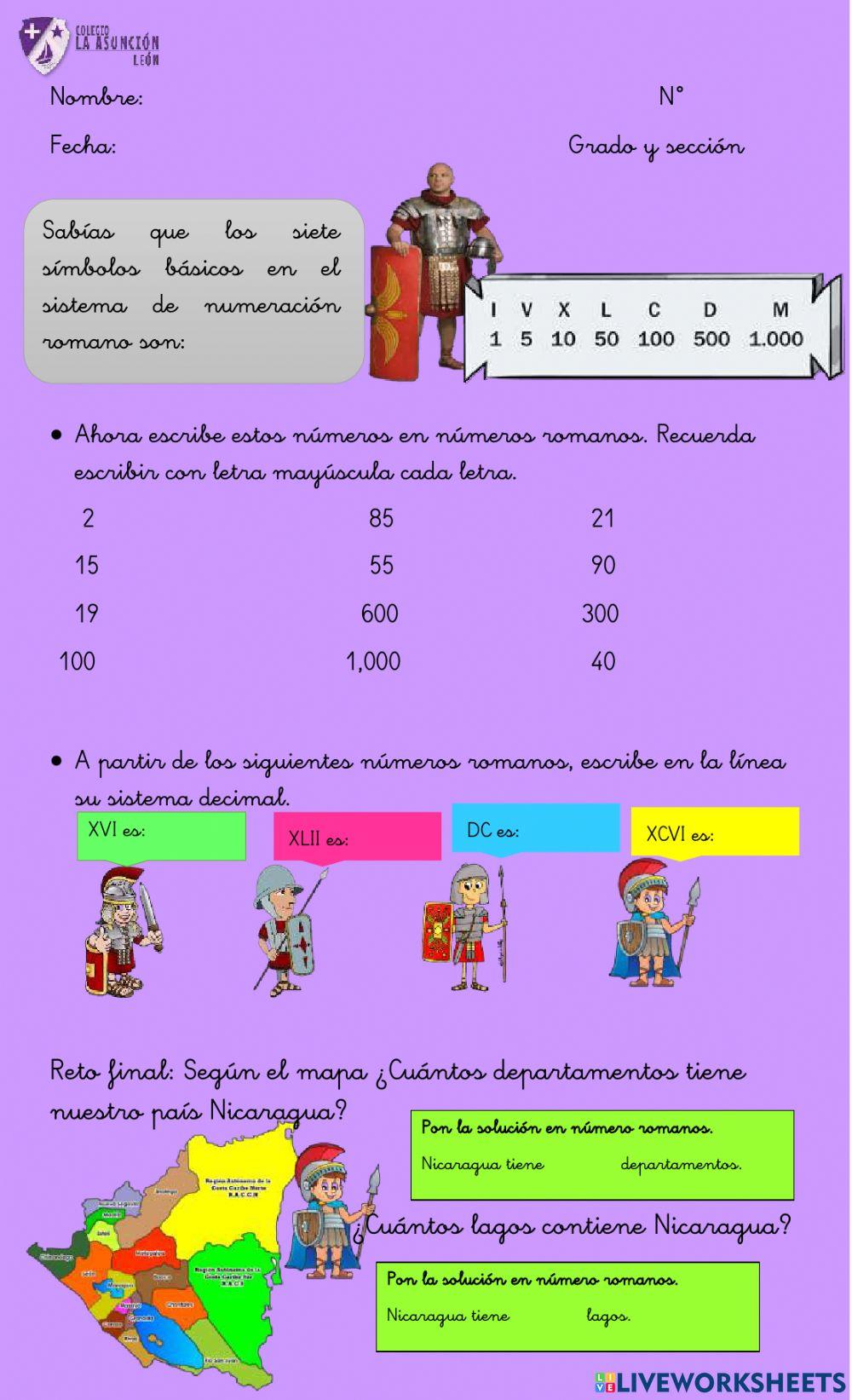 Números Romanos hasta el 1,000