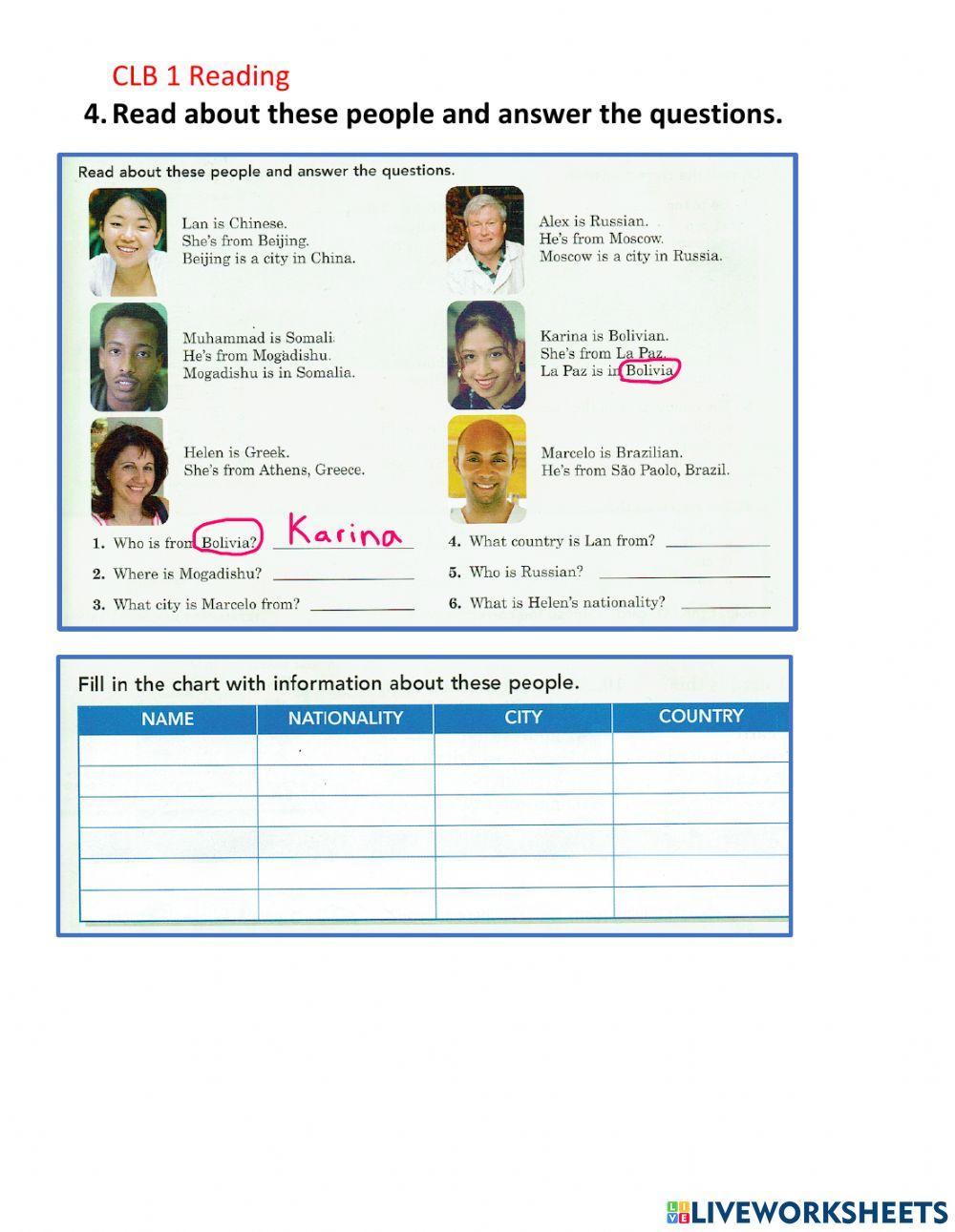 Countries and nationalities