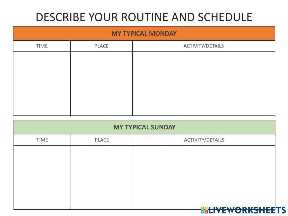 Routines and Schedules