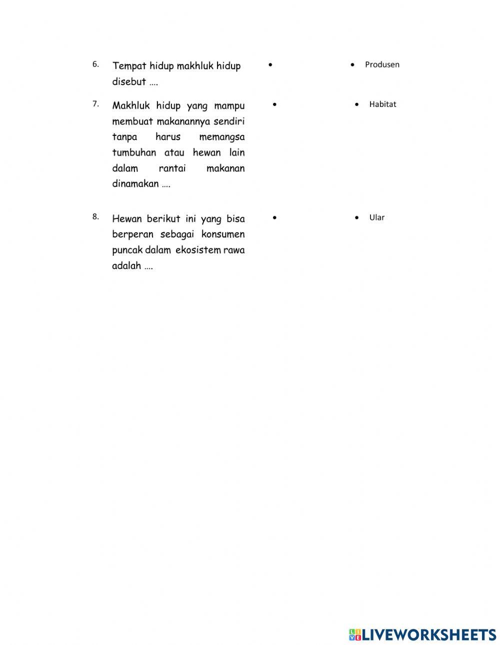 Latihan soal Tematik