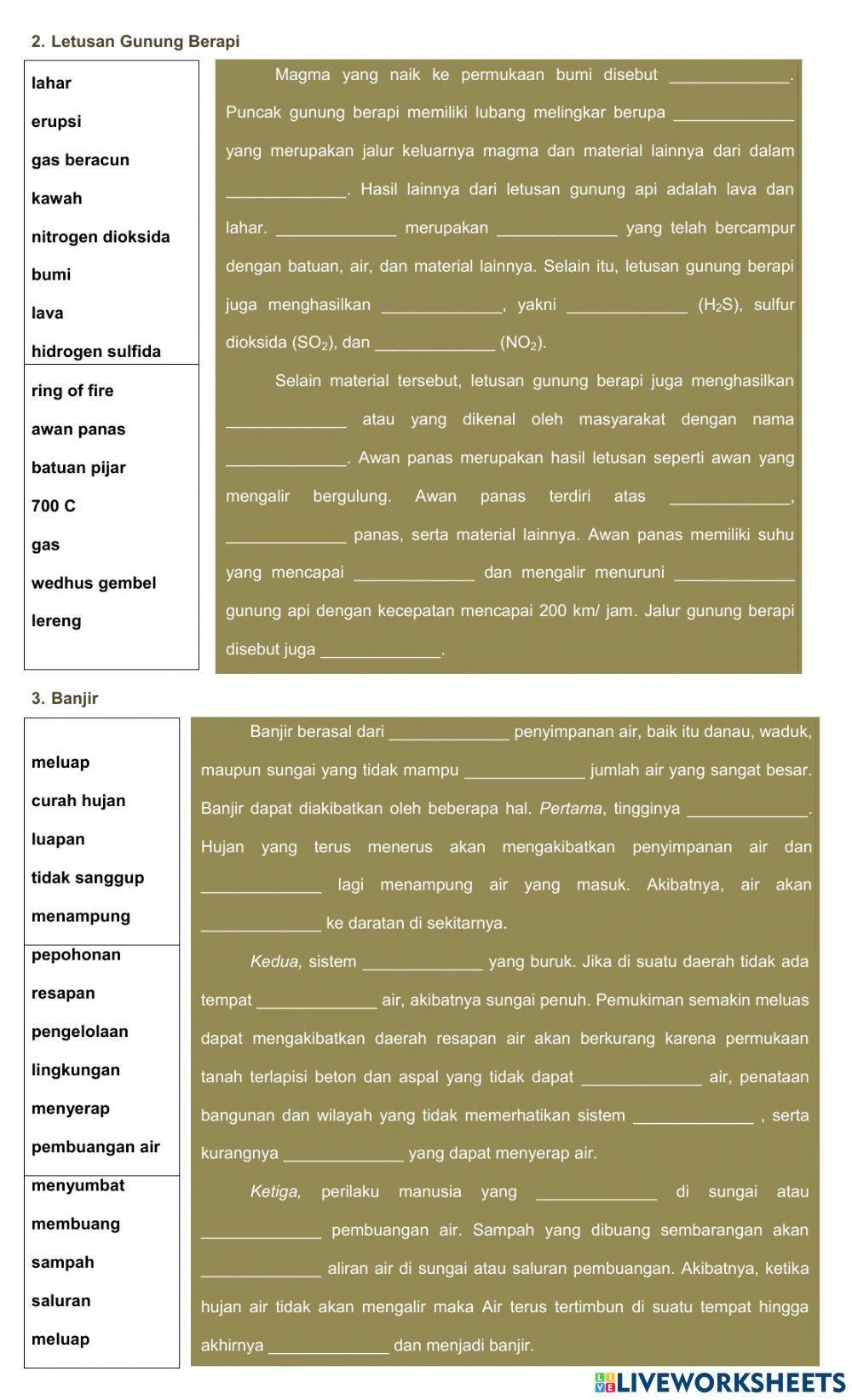 LK Lapisan Bumi P2 - Bencana Alam