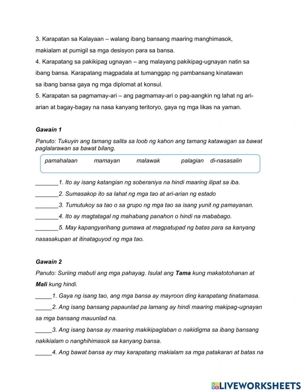 Ang Pilipinas Bilang Ganap na Estado