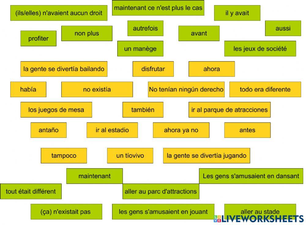 Vocabulario de los ocios de antaño