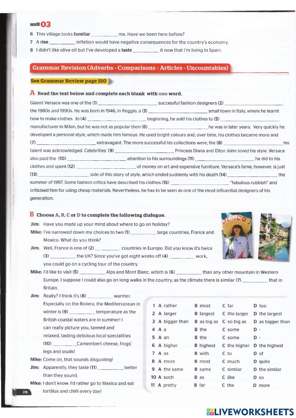 Use of English B2 - Unit 3