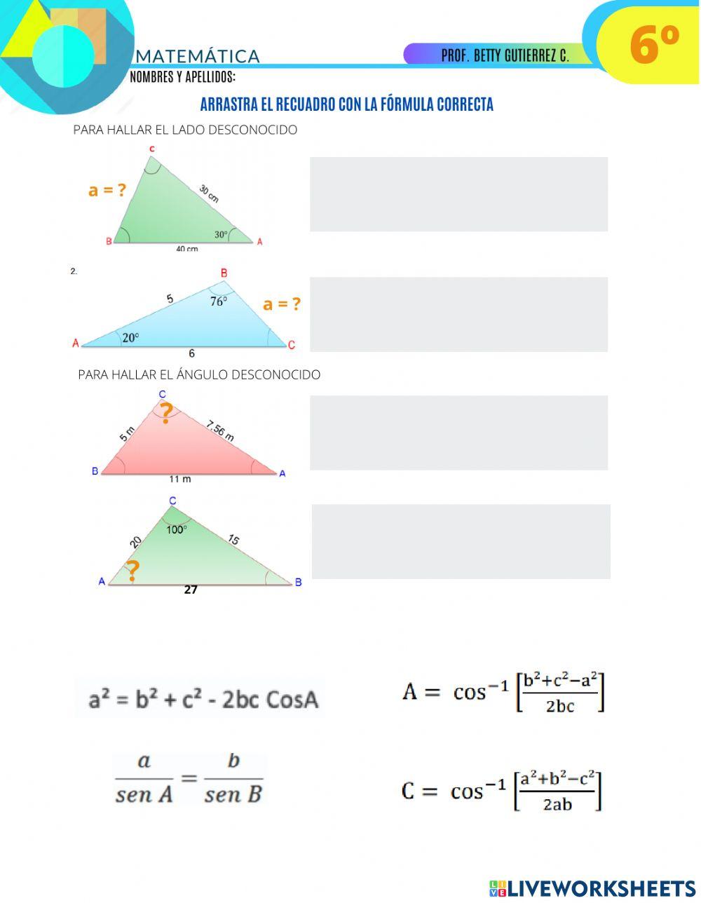 Triángulos oblicuángulos