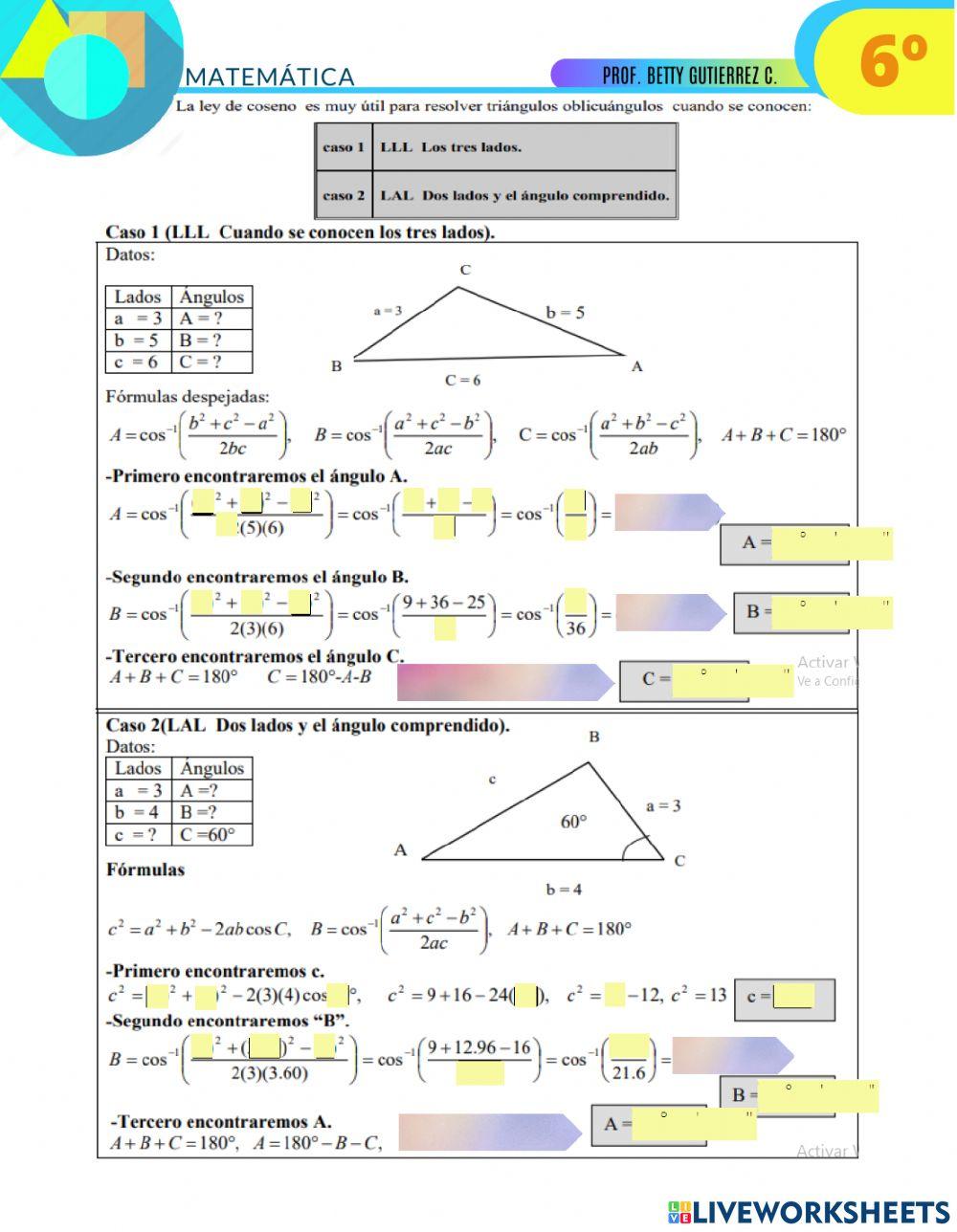 Triángulos oblicuángulos