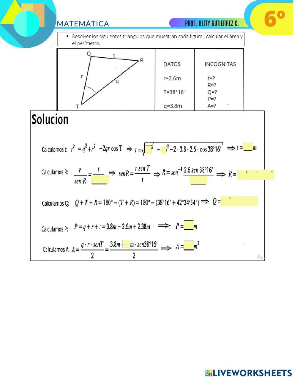 Triángulos oblicuángulos