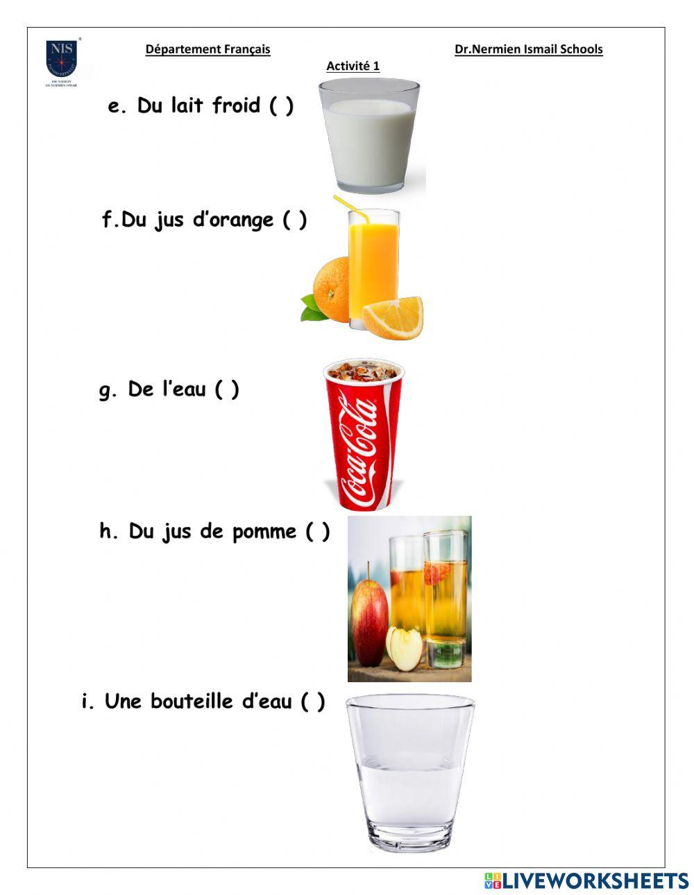 Les boissons-activité 1