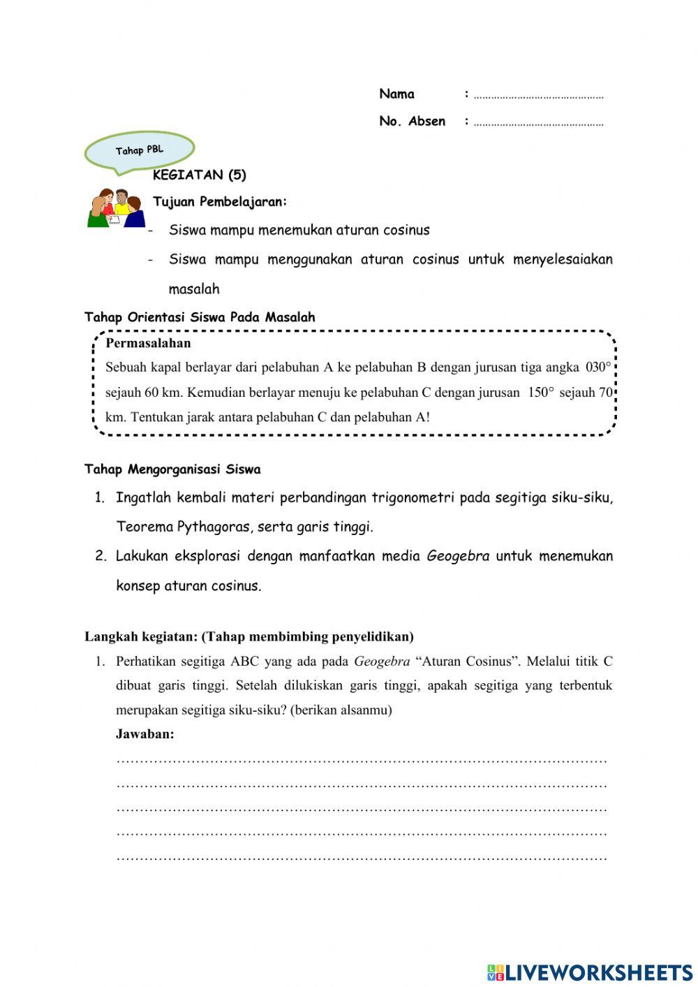 Aturan sinus dan kosinus