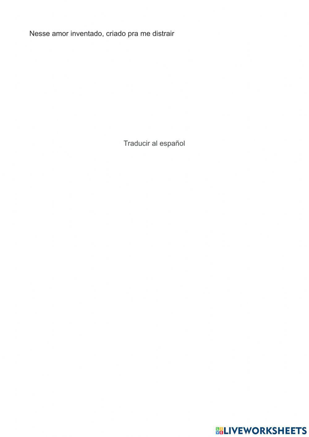 Música - Amor inventado - Presente do Subjuntivo