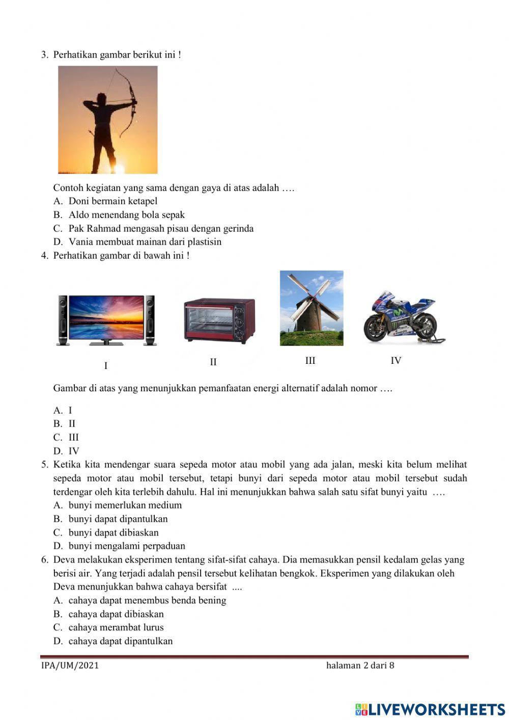 UMBKS Ilmu Pengetahuan Alam