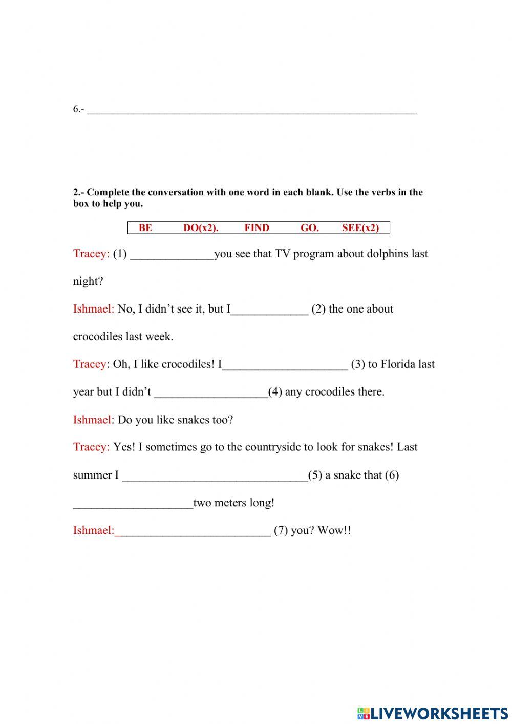 Past tense and past progressive