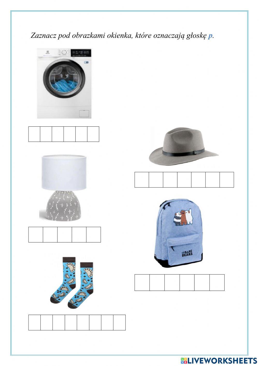 zaznacz głoskę p