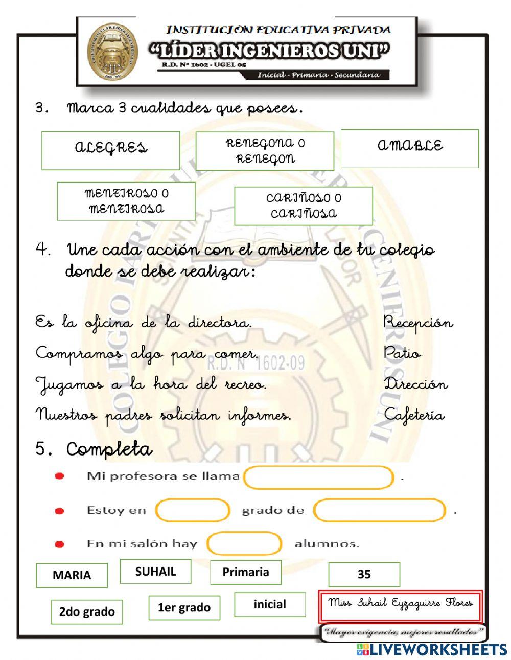 Examen de personal social