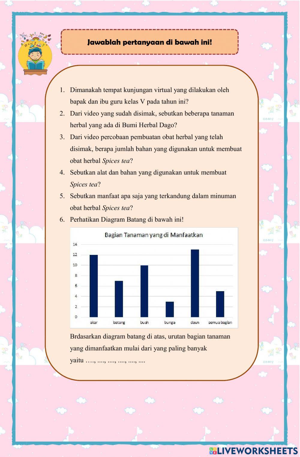 Worksheet Kunjungan Virtual Level 5