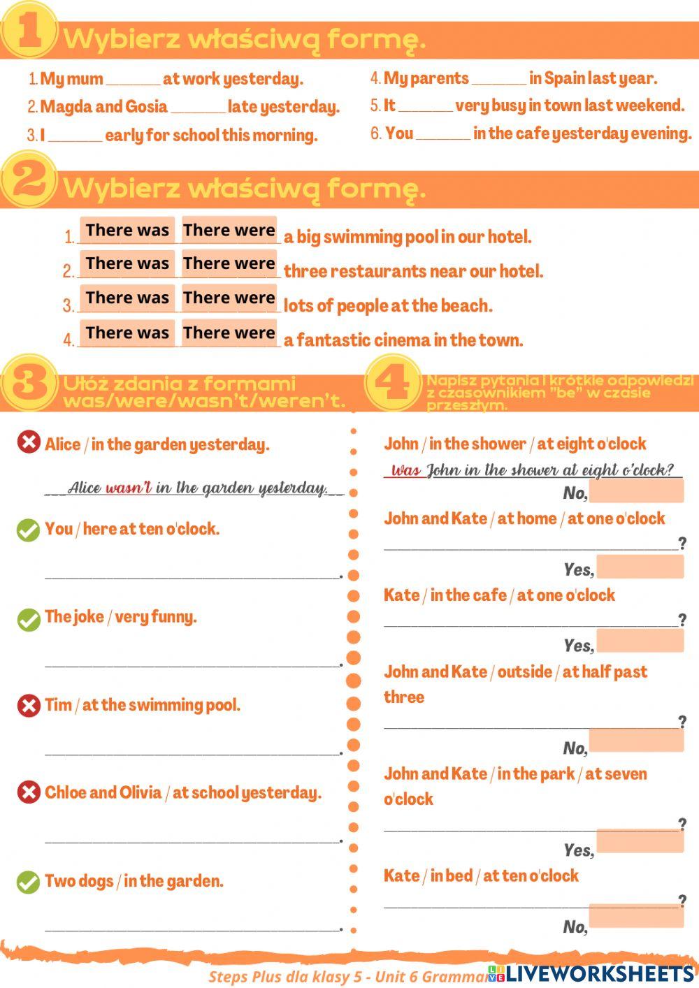 Klasa 5 - Unit 6 Grammar